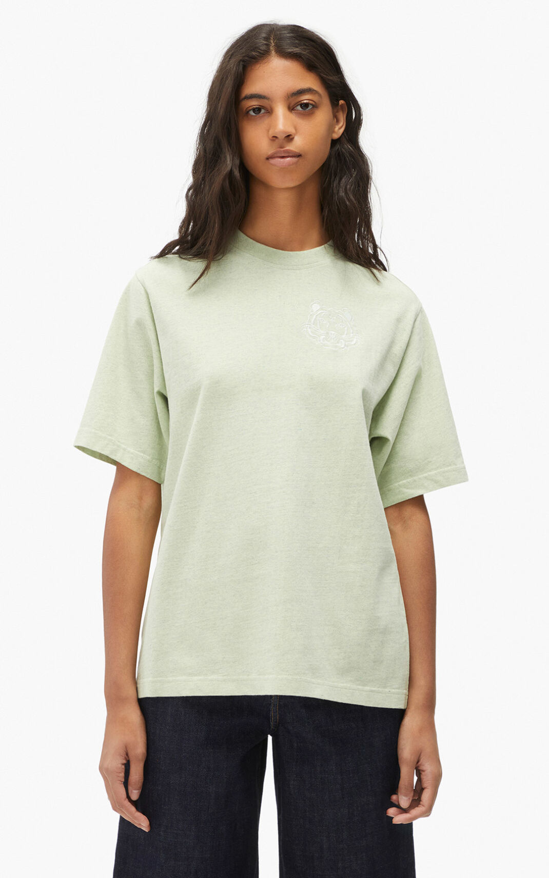 Camiseta Kenzo RE/relaxed casual Feminino - Verdes | 687ZVHIWB